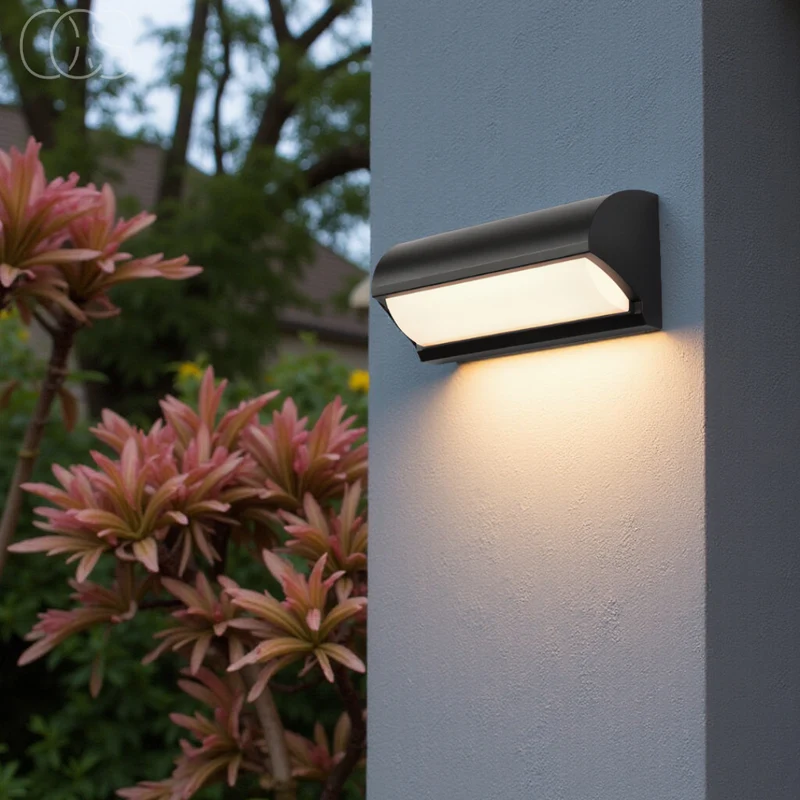 Buiten Wandlamp LED Zwart IP65 Waterdicht 3000K Warm Wit Tuin Balkon Gevel Modern | Sansoti