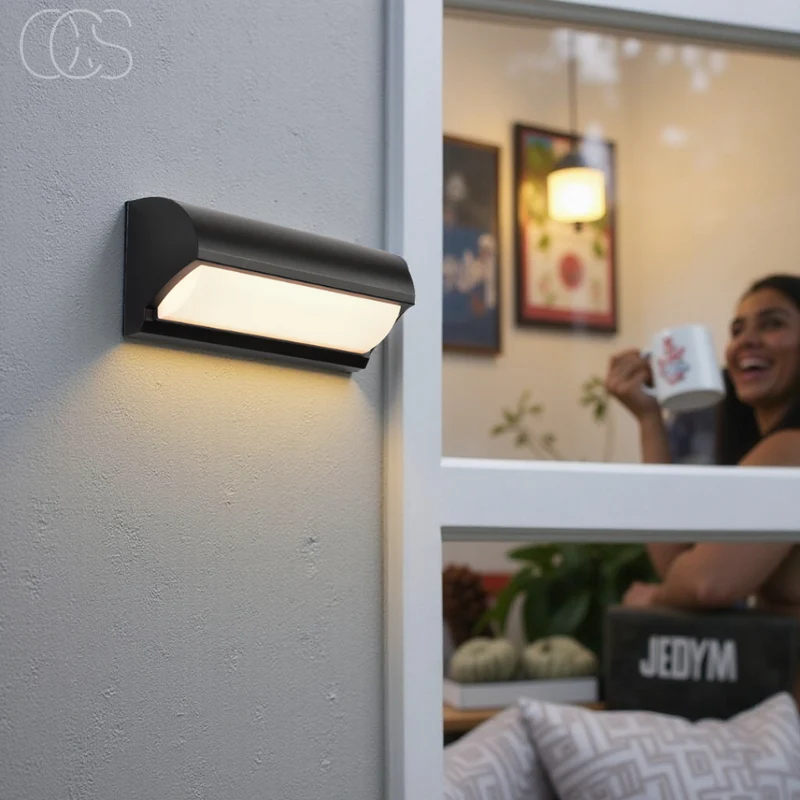 Buiten Wandlamp LED Zwart IP65 Waterdicht 3000K Warm Wit Tuin Balkon Gevel Modern | Sansoti