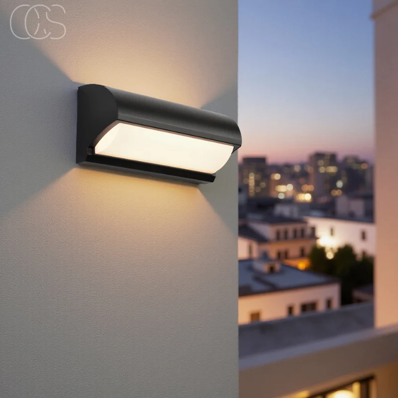 Buiten Wandlamp LED Zwart IP65 Waterdicht 3000K Warm Wit Tuin Balkon Gevel Modern | Sansoti