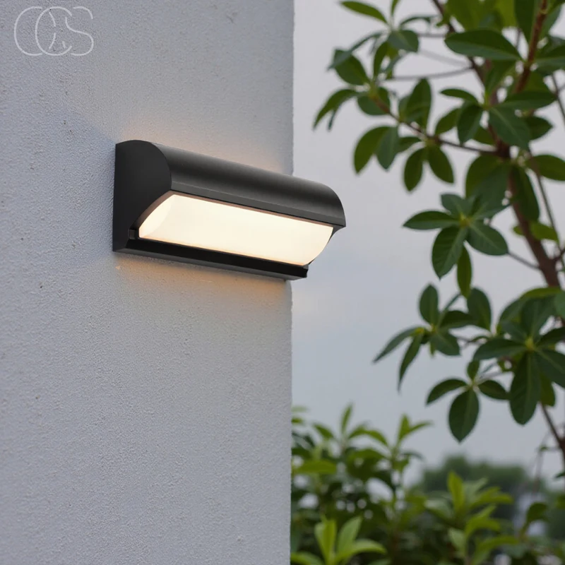 Buiten Wandlamp LED Zwart IP65 Waterdicht 3000K Warm Wit Tuin Balkon Gevel Modern | Sansoti