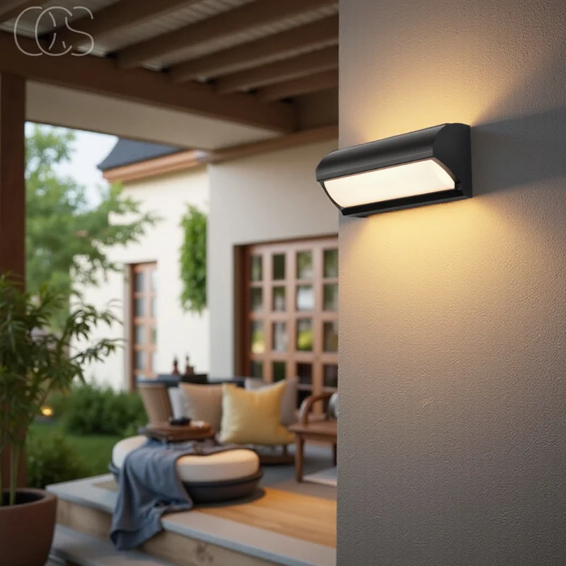Buiten Wandlamp LED Zwart IP65 Waterdicht 3000K Warm Wit Tuin Balkon Gevel Modern | Sansoti