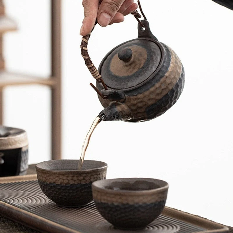 Wabi Sabi Japanse Theeset Keramiek Met Dienblad En Thee Warmer | Sansoti