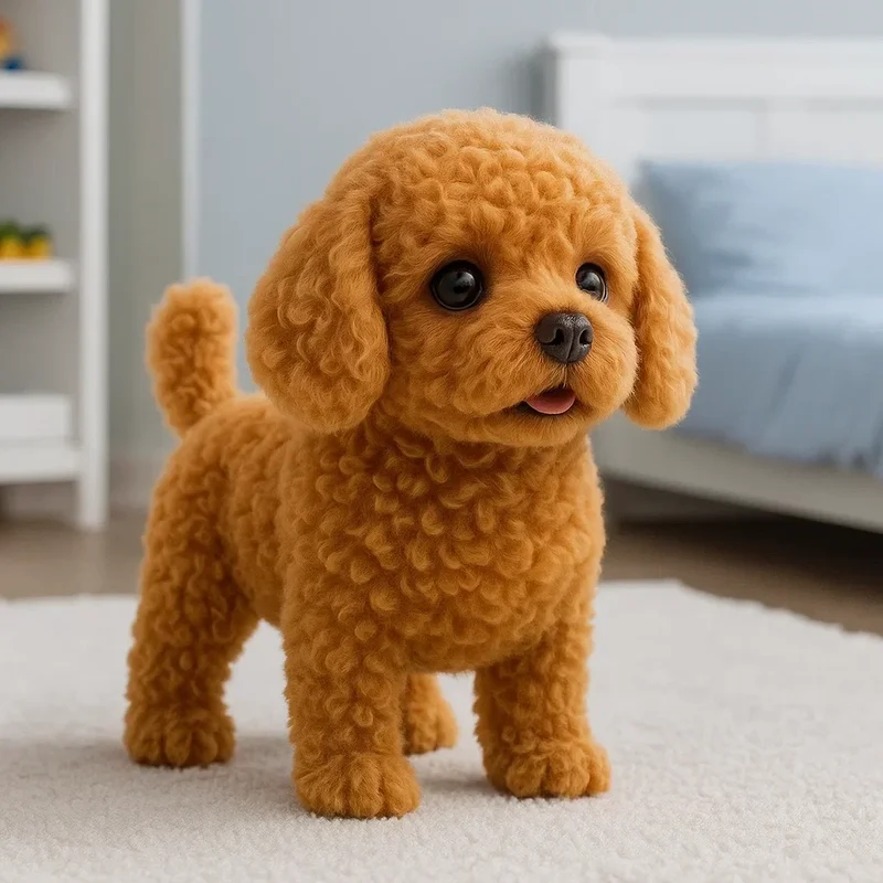 Robotspeelgoed Hond Interactief AI Bewegingen Loopt Blaft Pluche Cadeau Kids | Sansoti