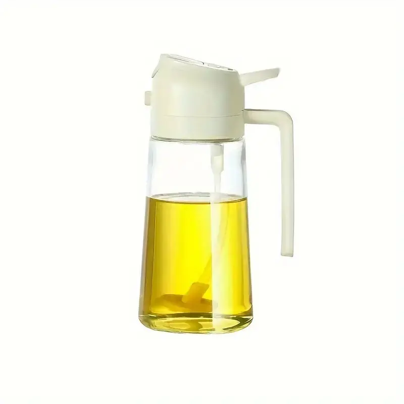 Oliespuit Dispenser 2-in-1 Spray en Schenken Glas 470ml Keuken Koken BBQ | Sansoti