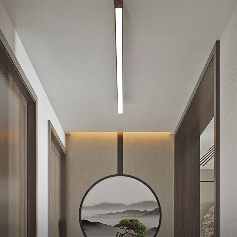 Kantoor Lijnlamp Plafond Hout Aluminium 60cm 100cm 120cm Ingebouwde LED Werkplek | Sansoti