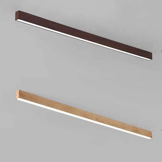 Kantoor Lijnlamp Plafond Hout Aluminium 60cm 100cm 120cm Ingebouwde LED Werkplek | Sansoti