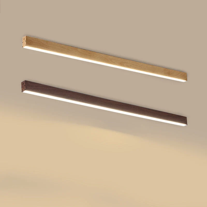 Kantoor Lijnlamp Plafond Hout Aluminium 60cm 100cm 120cm Ingebouwde LED Werkplek | Sansoti