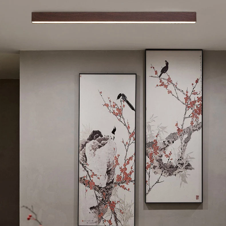 Kantoor Lijnlamp Plafond Hout Aluminium 60cm 100cm 120cm Ingebouwde LED Werkplek | Sansoti