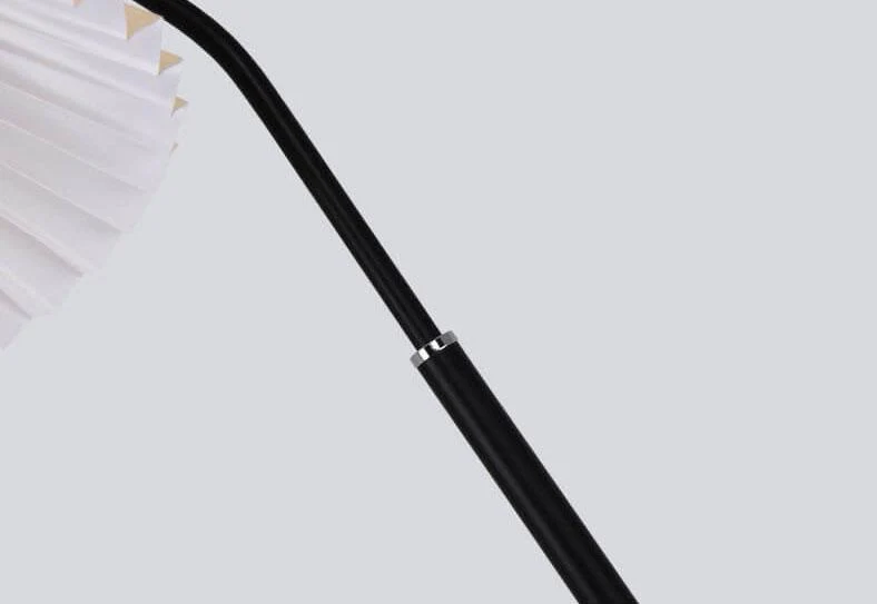 Vloerlamp Geplooide Kap Metaal 149cm Woonkamer Slaapkamer Dimbaar Staande Lamp Stof Retro Scandinavisch Leeslamp | Sansoti