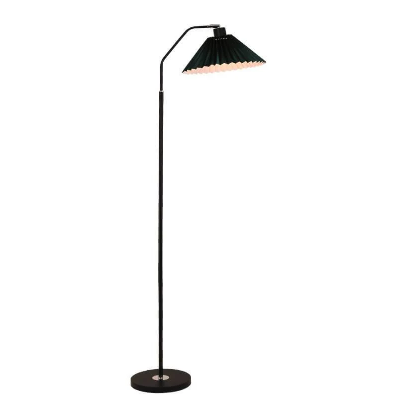 Vloerlamp Geplooide Kap Metaal 149cm Woonkamer Slaapkamer Dimbaar Staande Lamp Stof Retro Scandinavisch Leeslamp | Sansoti