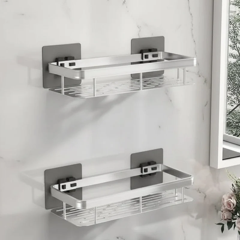 Badkamerplank Zelfklevend Boren ABS RVS Hoekplank Douche Scandinavisch Modern | Sansoti