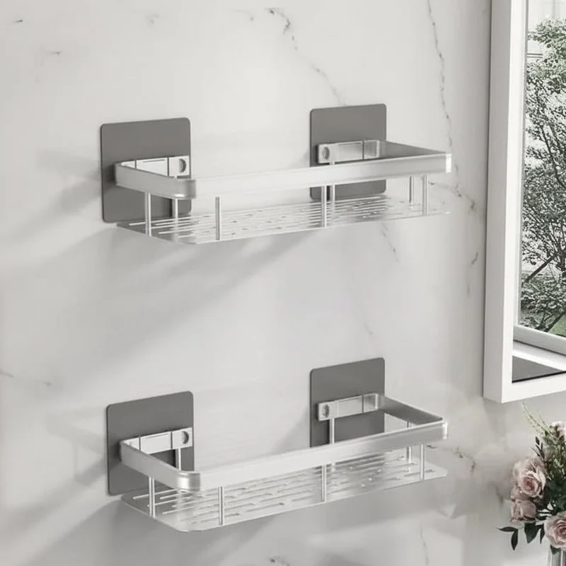 Badkamerplank Zelfklevend Boren ABS RVS Hoekplank Douche Scandinavisch Modern | Sansoti