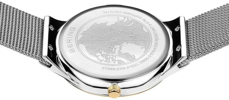 Bering Classic 12934-010 Damenuhr • Kratzfestes Saphirglas • Feines Milanaise-Armband