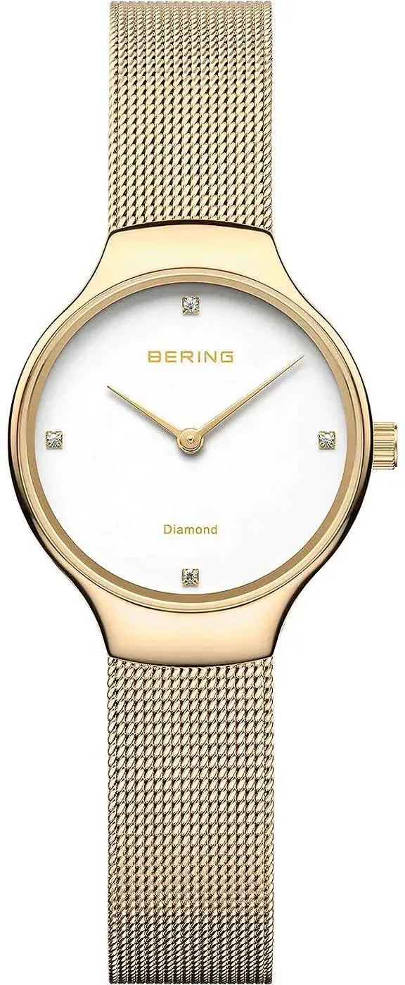 Bering Classic 13326-334 Damenuhr • Kratzfestes Saphirglas • Feines Milanaise-Armband