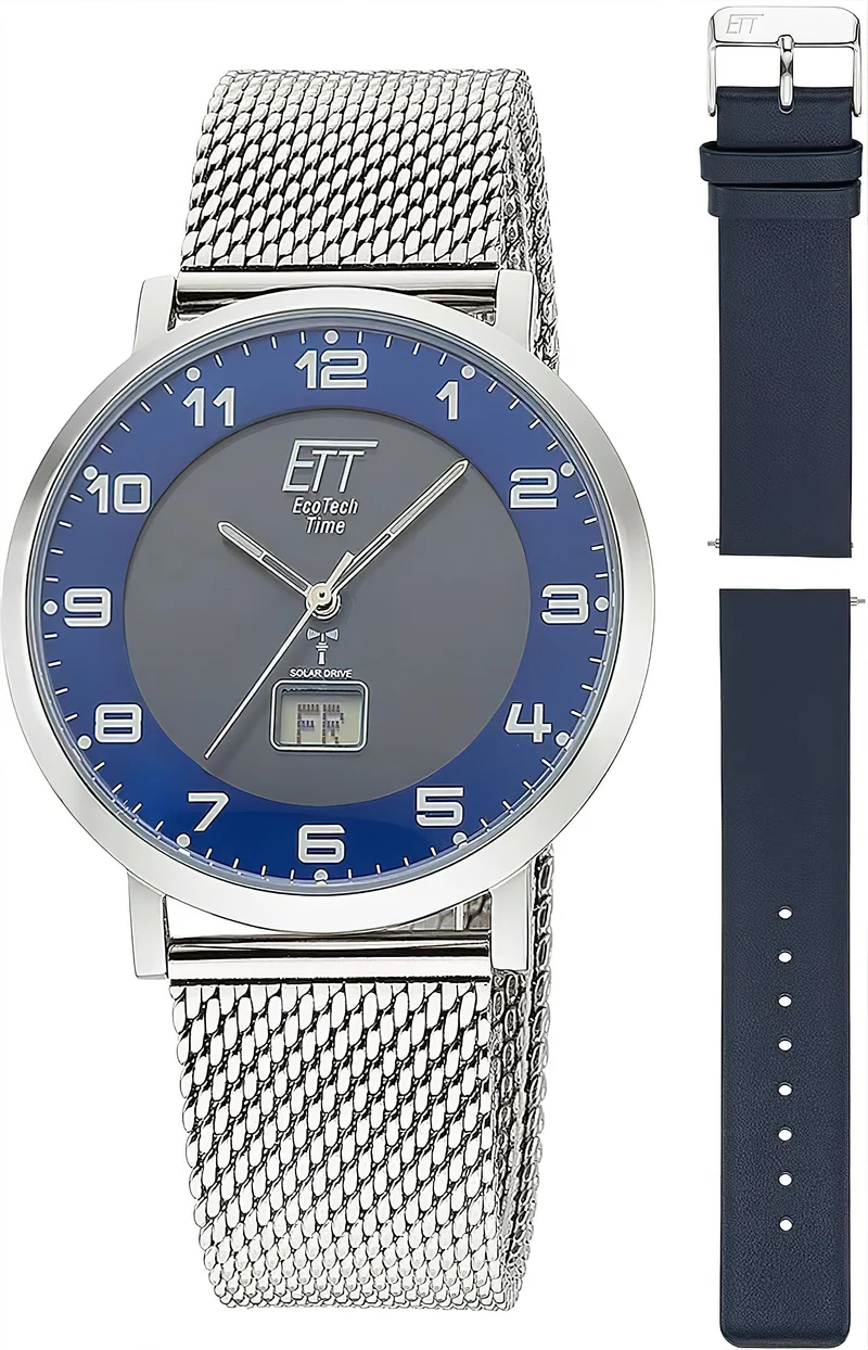 Eco Tech Time Atacama EGS-11621-32MS Herrenuhr • Solar Funk • Nie wieder Batteriewechsel