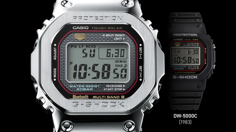 Casio G-Shock Pro GMW-B5000D-1CER Herrenuhr • Vollmetall-Edelstahl • Tough Solar & Multiband 6