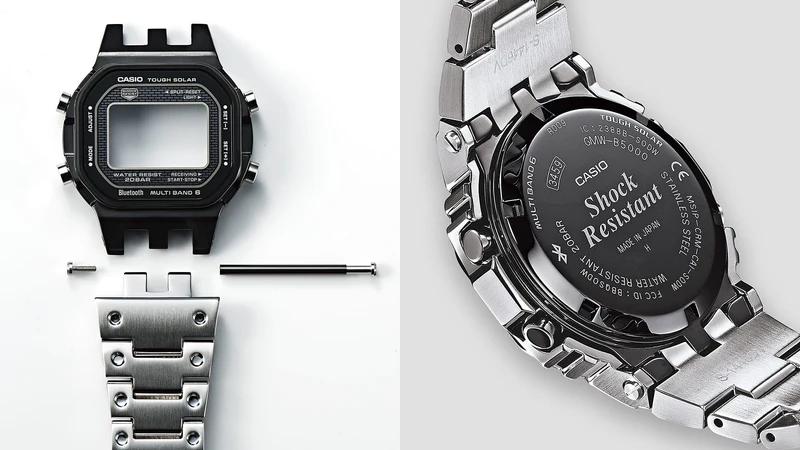 Casio G-Shock Pro GMW-B5000D-1CER Herrenuhr • Vollmetall-Edelstahl • Tough Solar & Multiband 6