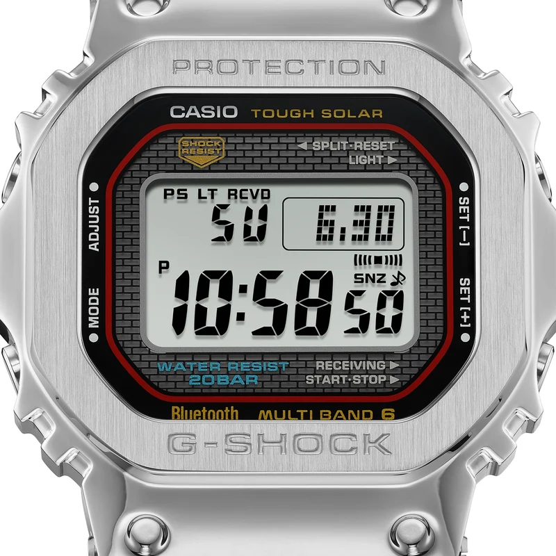 Casio G-Shock Pro GMW-B5000D-1CER Herrenuhr • Vollmetall-Edelstahl • Tough Solar & Multiband 6