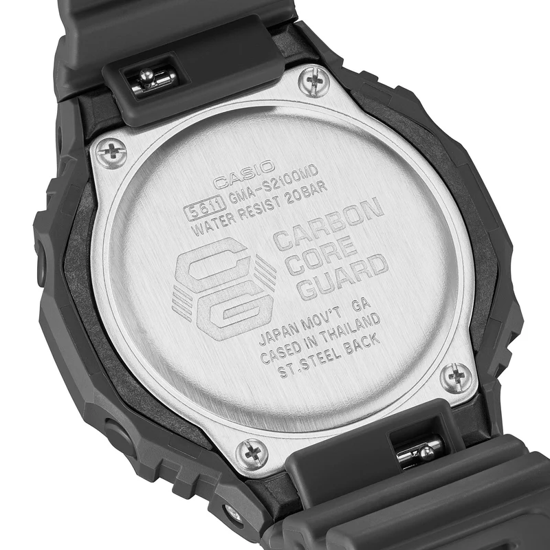 Casio GMA-S2100MD-1AER Damen G-Shock Classic Schwarz • Roségoldenes Zifferblatt • 20 bar wasserdicht