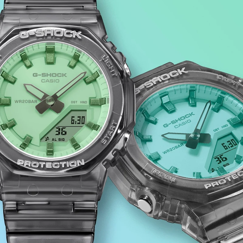 Casio GMA-P2100SR-1AER G-Shock Classic Damen Armbanduhr • Ana-Digi • Transparentes Sommmerdesign