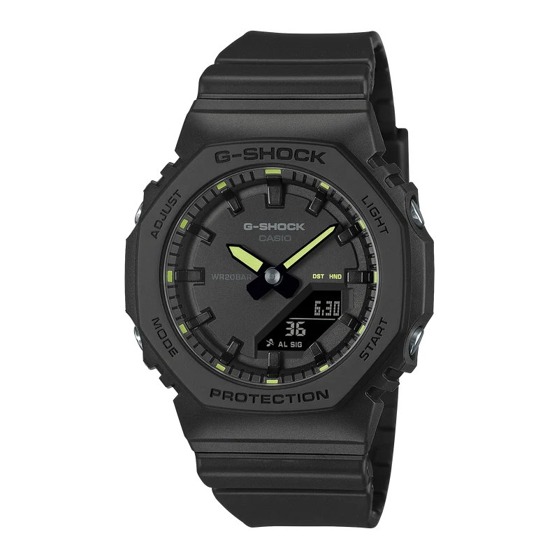Casio G-Shock GMA-P2100SA-1A2ER Damen • Biobasiertes Harz • Neonfarbene Akzente