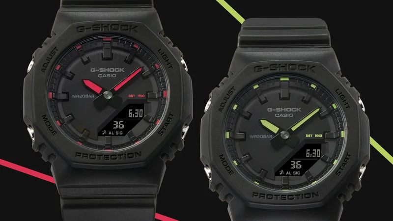 Casio G-Shock GMA-P2100SA-1A2ER Damen • Biobasiertes Harz • Neonfarbene Akzente