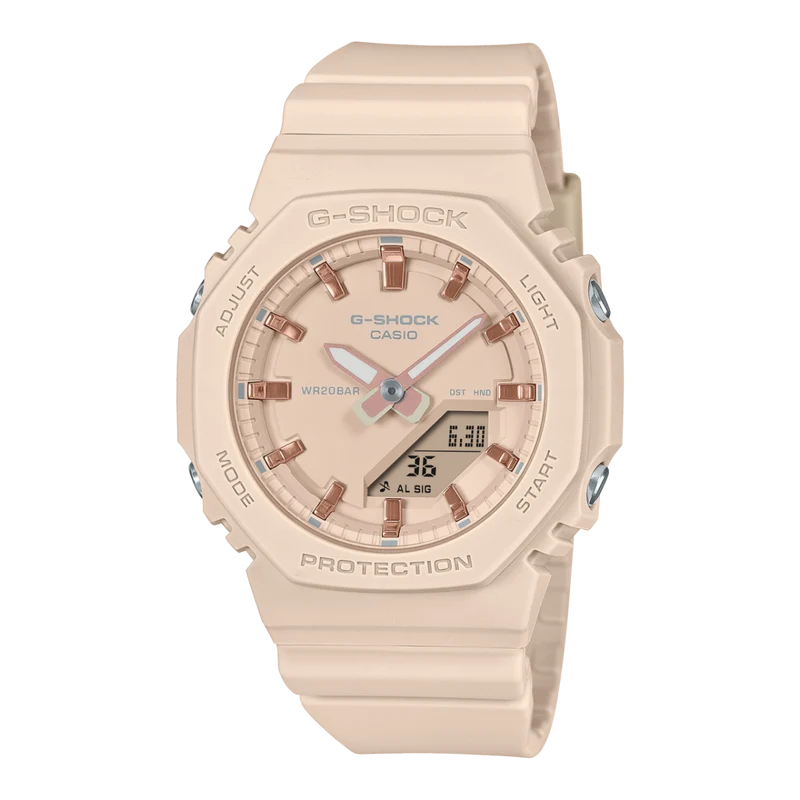 Casio GMA-P2100M-4AER G-Shock Classic Damenuhr Crème • Ana-Digi Anzeige • 20 BAR wasserdicht