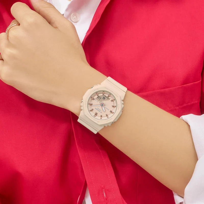 Casio GMA-P2100M-4AER G-Shock Classic Damenuhr Crème • Ana-Digi Anzeige • 20 BAR wasserdicht