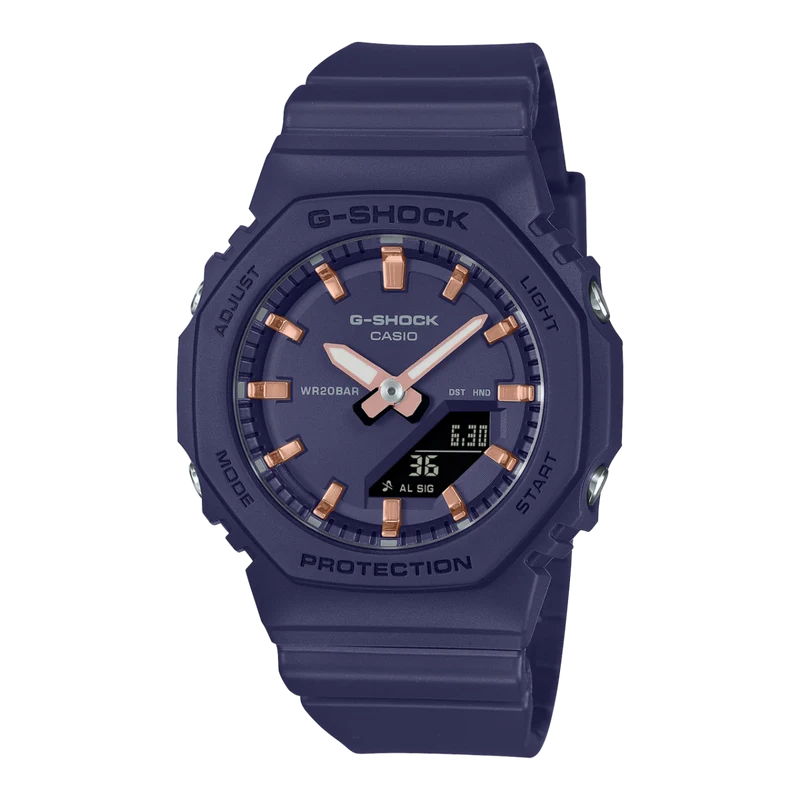 Casio GMA-P2100M-2AER G-Shock Classic Ana-Digi Damenuhr Navy • Biobasiertes Resin • 20 bar wasserdicht