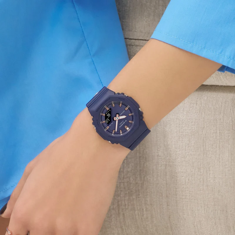 Casio GMA-P2100M-2AER G-Shock Classic Ana-Digi Damenuhr Navy • Biobasiertes Resin • 20 bar wasserdicht