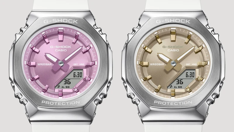 Casio GM-S2110-7A6ER Damen G-Shock GM-S-Serie Armbanduhr Lila • Mineralglas • 20 bar wasserdicht