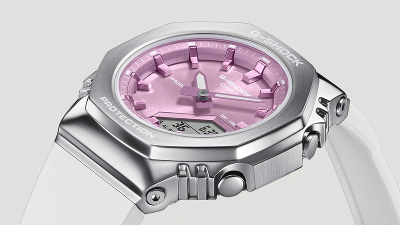 Casio GM-S2110-7A6ER Damen G-Shock GM-S-Serie Armbanduhr Lila • Mineralglas • 20 bar wasserdicht