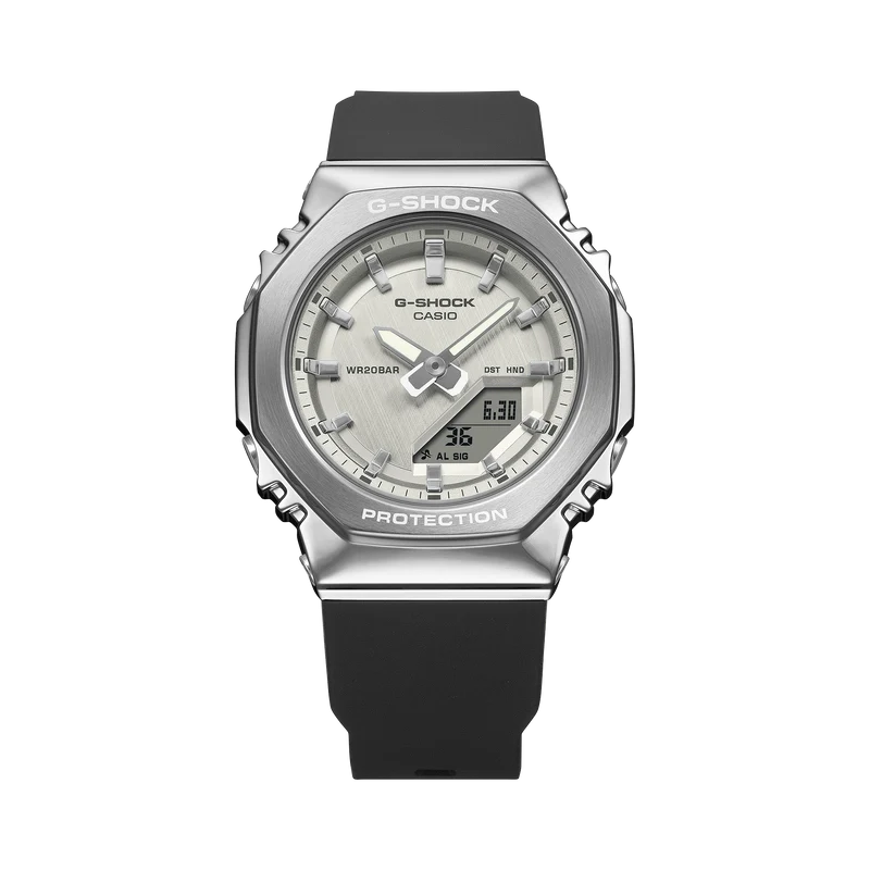 Casio G-Shock GM-S2110-1A7ER Damen Armbanduhr • Biobasiertes Harz • Achteckige Metalllünette