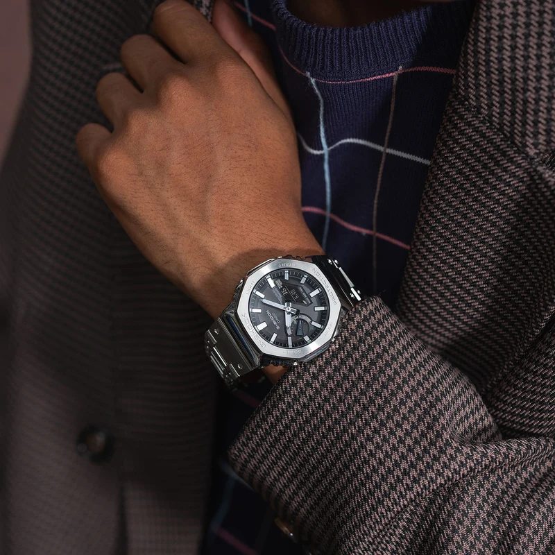 Casio G-Shock GM-B2100SD-1AER Herrenuhr • Vollmetall Edelstahl • Tough Solar & Bluetooth