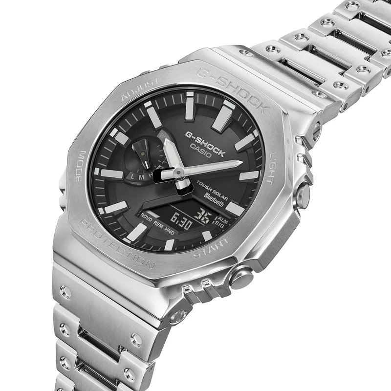 Casio G-Shock GM-B2100SD-1AER Herrenuhr • Vollmetall Edelstahl • Tough Solar & Bluetooth