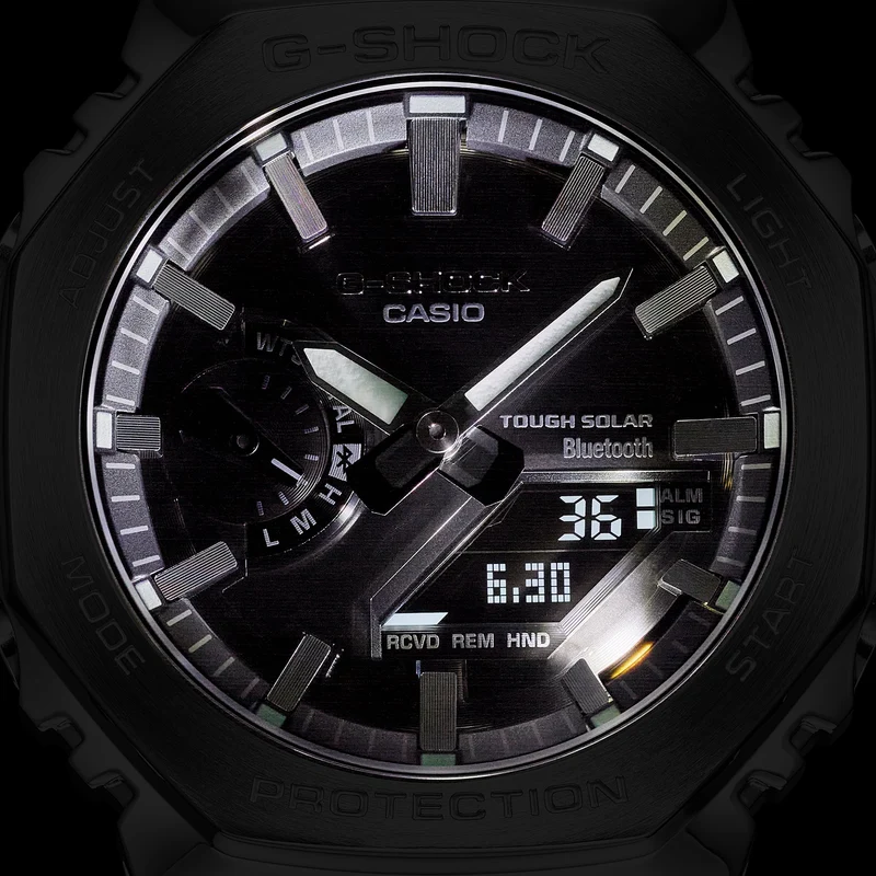 Casio G-Shock GM-B2100SD-1AER Herrenuhr • Vollmetall Edelstahl • Tough Solar & Bluetooth