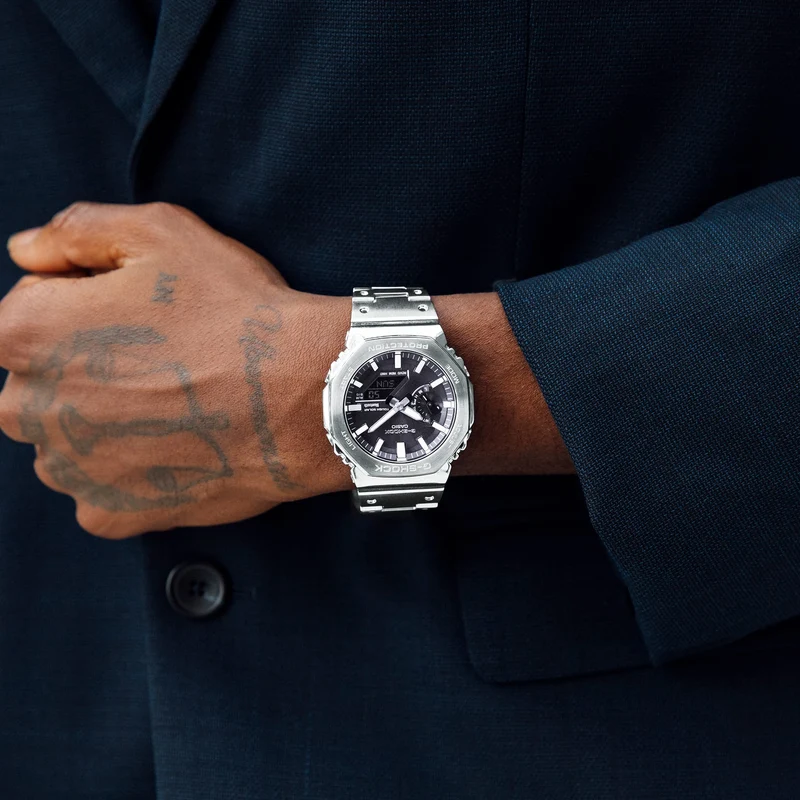 Casio G-Shock GM-B2100SD-1AER Herrenuhr • Vollmetall Edelstahl • Tough Solar & Bluetooth