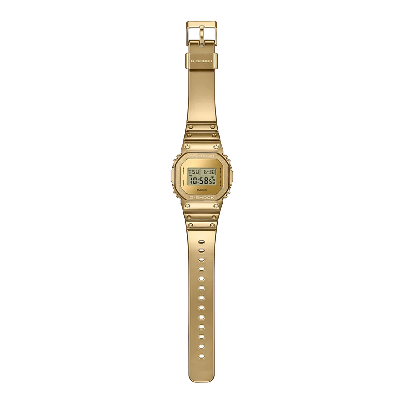 Casio GM-5600YMG-9ER G-Shock Armbanduhr Goldfarben • Metalllünette aus Edelstahl • Wasserdicht bis 20 bar