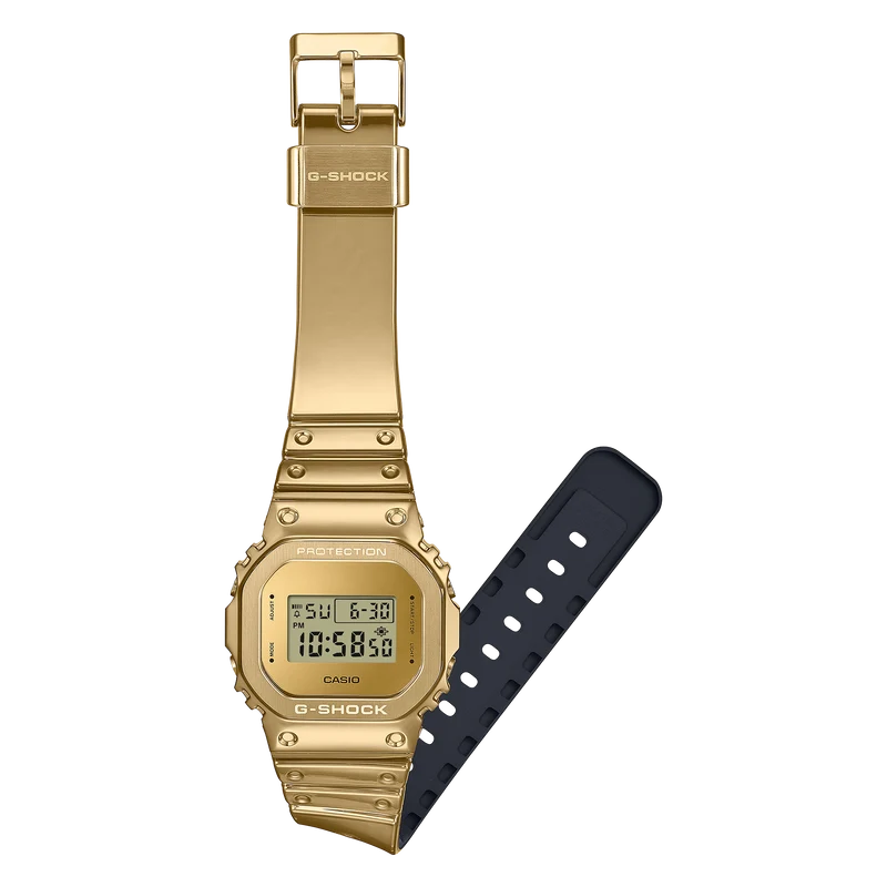 Casio GM-5600YMG-9ER G-Shock Armbanduhr Goldfarben • Metalllünette aus Edelstahl • Wasserdicht bis 20 bar
