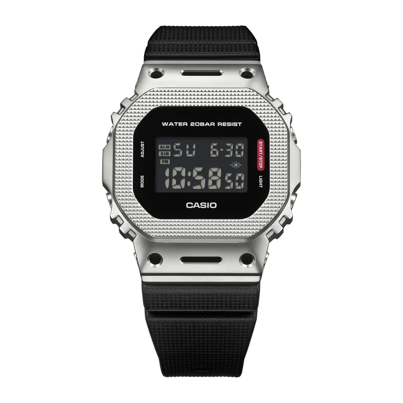 Casio G-Shock GM-5600M-1ER Herrenuhr • Metalllünette aus Edelstahl • Stoßfest & 20 bar wasserdicht