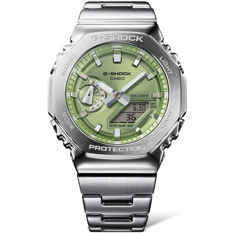 Casio GM-2110D-3AER G-Shock G-Steel Herren • Metallarmband & Lünette • 20 bar wasserdicht