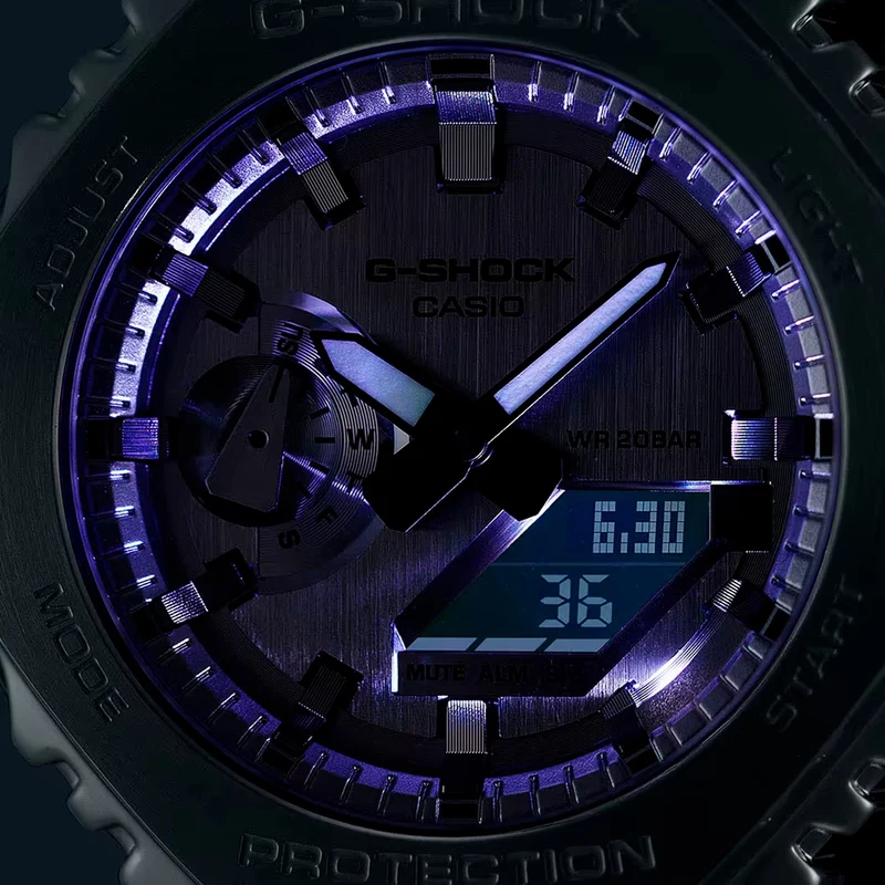Casio GM-2100YM-8AER G-Shock G-Steel Herren Armbanduhr Silberfarben • Edelstahllünette • 20 bar wasserdicht