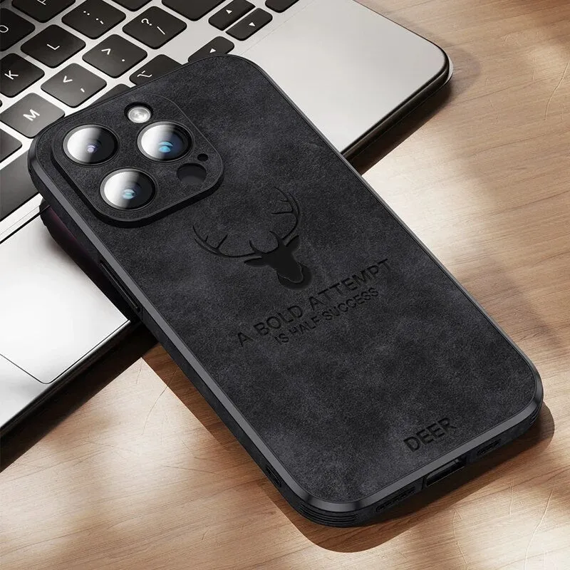 Smartphone Hoesje in Leerlook — Slank Design met Valbescheming & MagSafe-Compatibiliteit voor iPhone 16/15/14/13/12 | Sansoti