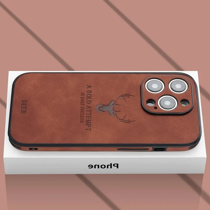 Smartphone Hoesje in Leerlook — Slank Design met Valbescheming & MagSafe-Compatibiliteit voor iPhone 16/15/14/13/12 | Sansoti