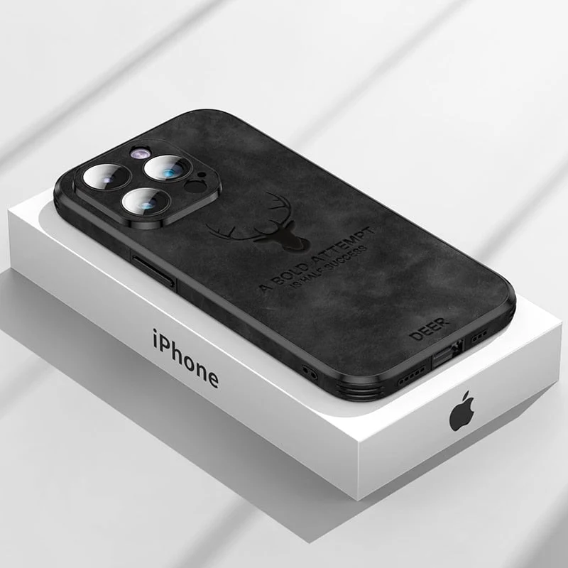 Smartphone Hoesje in Leerlook — Slank Design met Valbescheming & MagSafe-Compatibiliteit voor iPhone 16/15/14/13/12 | Sansoti