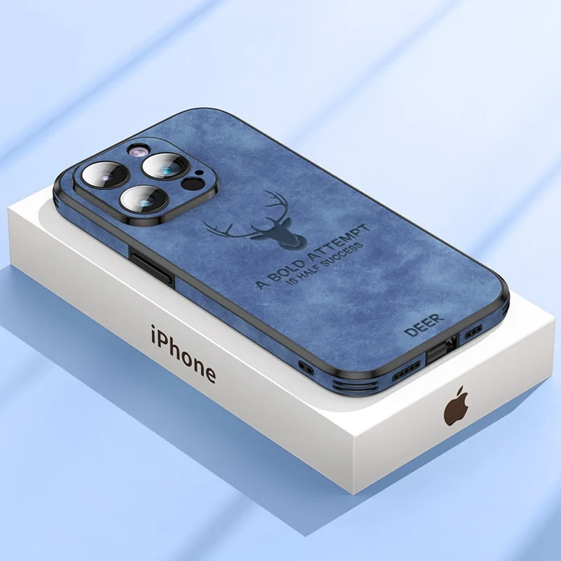 Smartphone Hoesje in Leerlook — Slank Design met Valbescheming & MagSafe-Compatibiliteit voor iPhone 16/15/14/13/12 | Sansoti