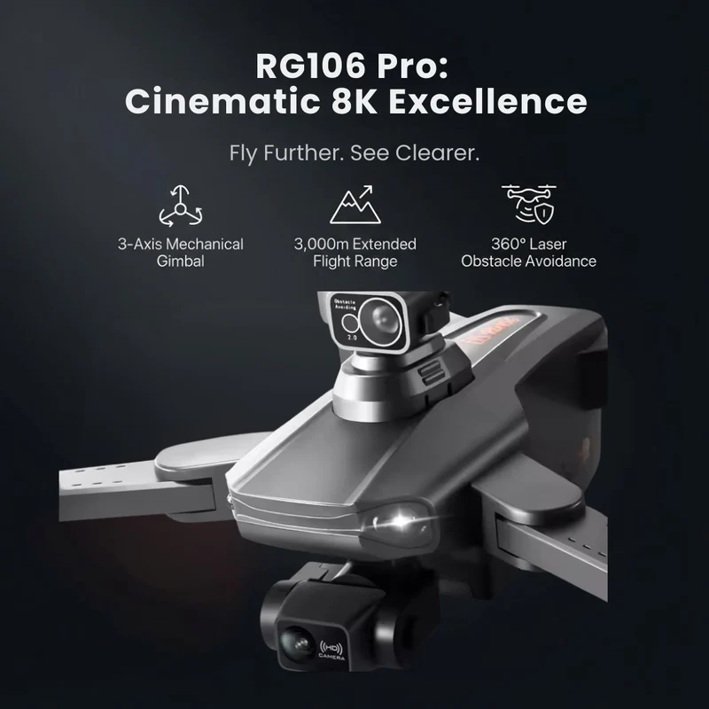 Drone met Camera – Professionele Camera Drone met 8K Dual Camera, GPS en Borstelloze Motoren | Sansoti