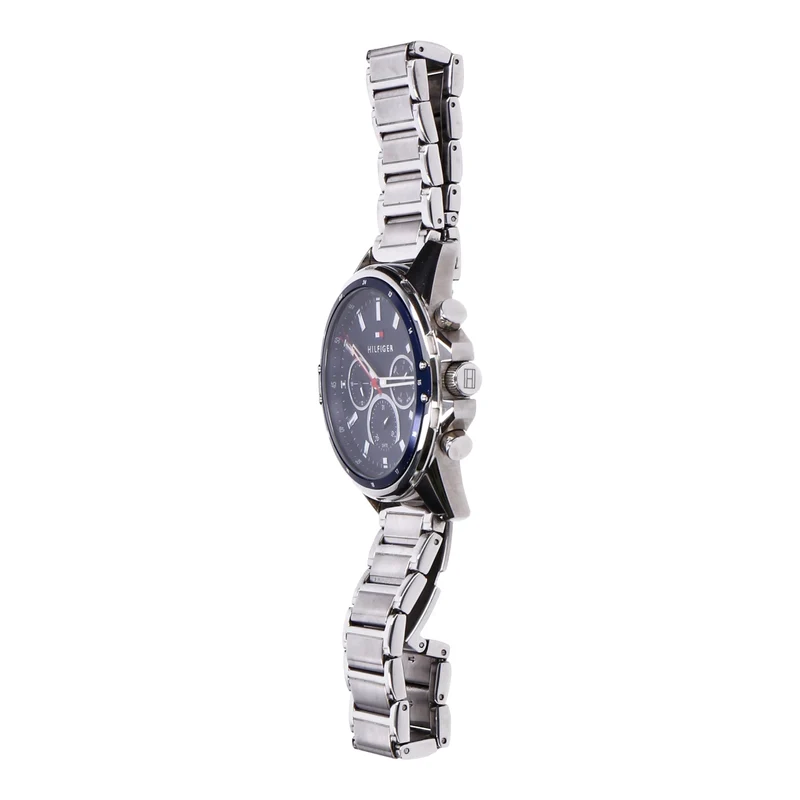 Tommy Hilfiger Mason Herren Quarzuhr silber-blau