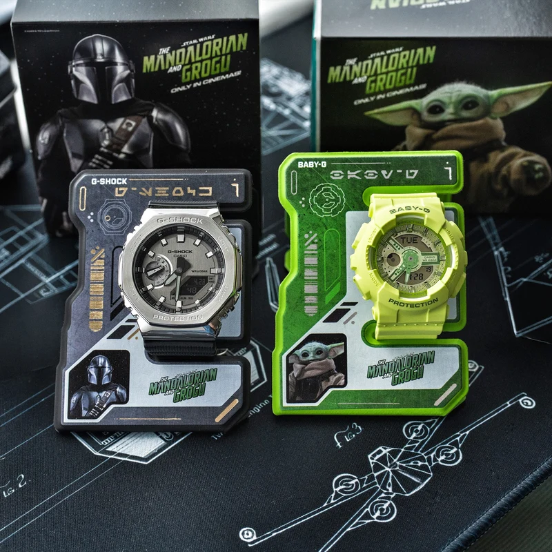 Casio G-Shock GM-2100-1AER-MAN Herren • Star Wars Mandalorian Edition • Stoßfestes Metallgehäuse