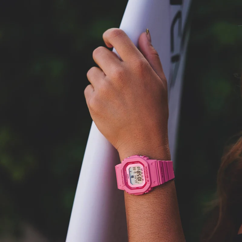 Casio GLX-S5610-4ER Damen Digitaluhr G-Lide Pink • Gezeitengrafik & Monddaten • Biobasiertes Resin